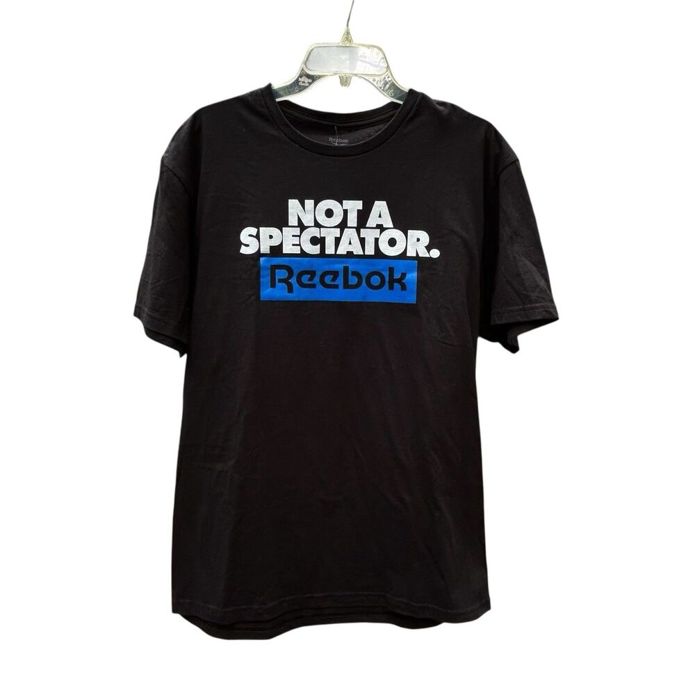 New REEBOK Logo Graphic T-Shirt NOT A‎ SPECTATOR Short Sleeve Mens Size Medium